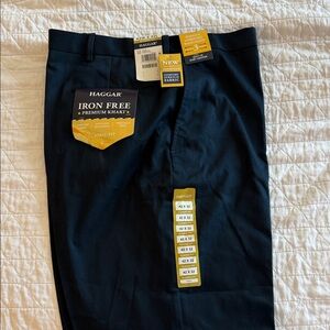 Haggar Iron Free Premium Khaki Pants - Dark Blue